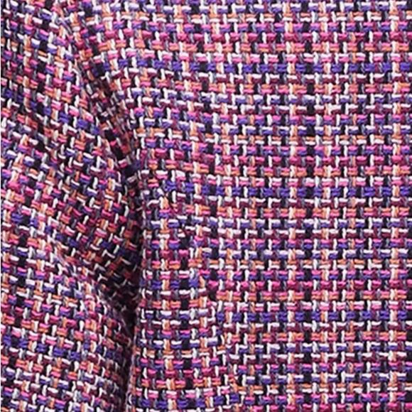 L’AGENCE Brook Tweed Double Breasted Cropped Blazer Purple Pink Size 10 - Picture 9 of 15